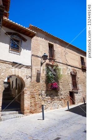 Toledo facades in Castile La Mancha Spain 132449148