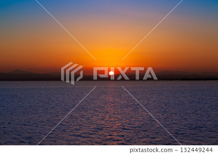 sunset in Albufera lake Valencia Spain 132449244