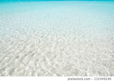 beach perfect white sand turquoise water 132449246