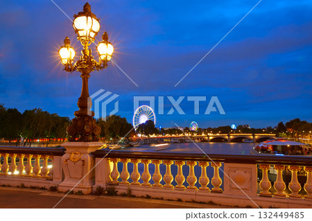 Pont Alexandre III in Paris France over Seine Pont Alexandre III in Paris France over Seine 132449485