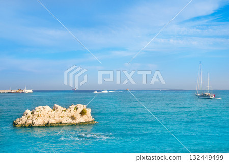 Ibiza islet on port main entrance in Balearic Ibiza islet on port main entrance in Balearic 132449499