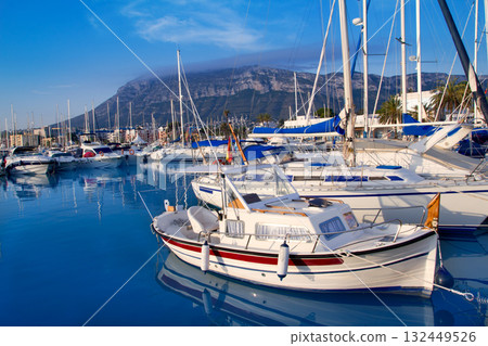 Denia marina port boats and Mongo 132449526
