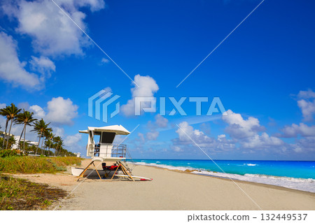 Palm Beach beach baywatch tower in Florida Palm Beach beach baywatch tower in Florida 132449537