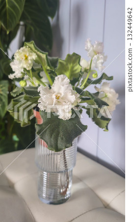 Decorative violets for home decor, indoor plants Drip irrigation Room decoration 132449642