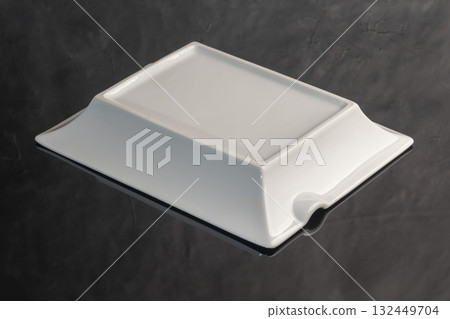 Large porcelain cigar ashtray on a marble background. Ash collector. 132449704