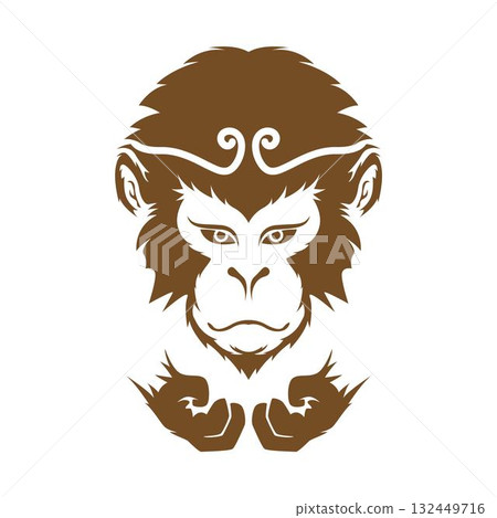 Monkey icon image design 132449716