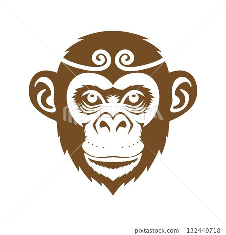 Monkey icon image design 132449718