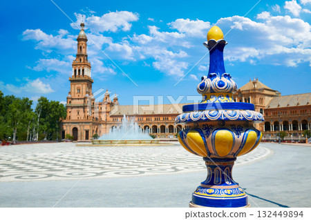 Seville Sevilla Plaza Espana Andalusia Spain Seville Sevilla Plaza Espana Andalusia Spain 132449894