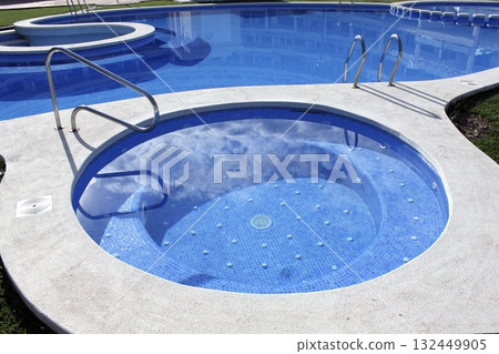 blue swimming pool round shapes blue swimming pool round shapes 132449905