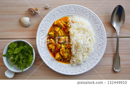 Chicken curry dish indian recipe Chicken curry dish indian recipe 132449910