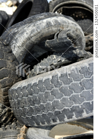 vehicle tyres recycle ecological factory waste environment industry vehicle tyres recycle ecological factory waste environment industry 132450081