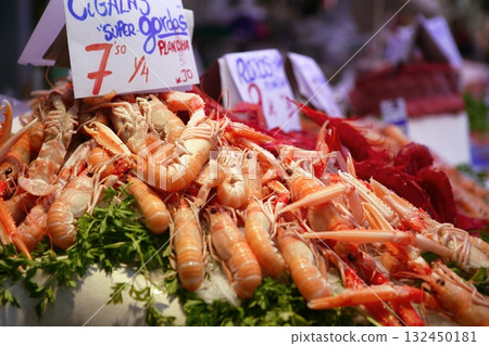 seafood in market over ice seafood in market over ice 132450181