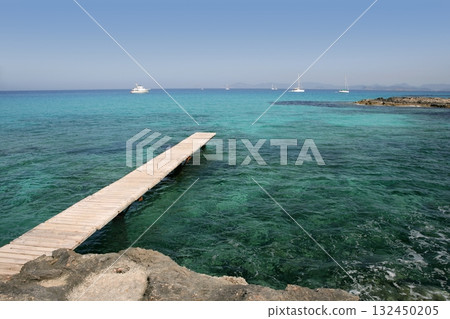 Formentera Mediterranean seascape turquoise sea 132450205