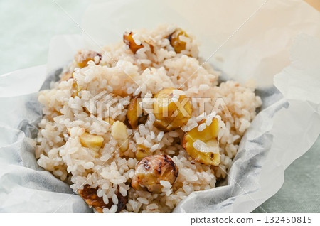 Chestnut rice with red beans Chestnut rice with red beans 132450815