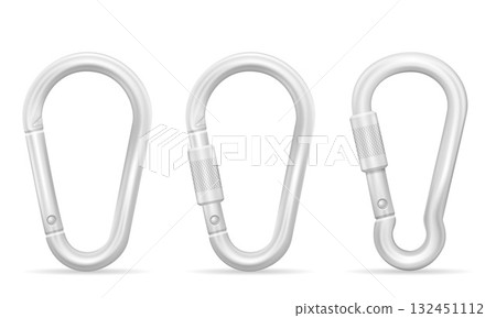 metal carabiner is fastened cartoon stock vector illustration metal carabiner is fastened cartoon stock vector illustration 132451112