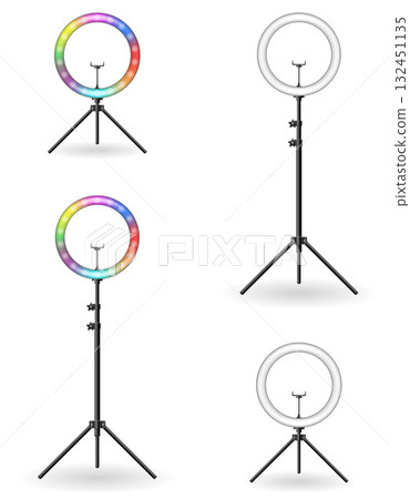 flash  lamp for selfie shooting cartoon stock vector illustration 132451135