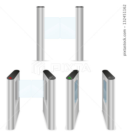 metal turnstile for checkpoints cartoon stock vector illustration 132451162