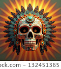 Intricate Day of the Dead Skull 132451365
