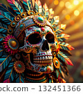 Intricate Day of the Dead Skull Ai Art 132451366