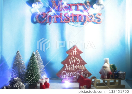 Landscape with Christmas tree 132451700