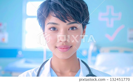 Young female doctor 132451770