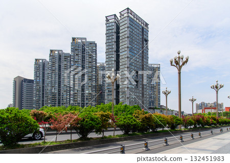 中國四川成都美麗的城市景觀 132451983