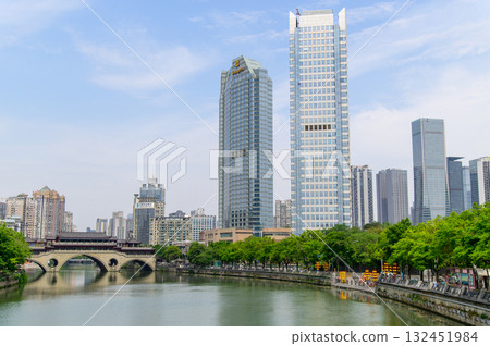 中國四川成都美麗的城市景觀 132451984