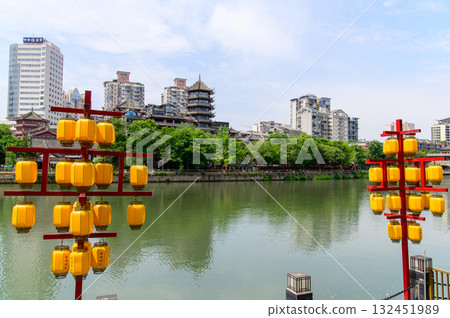 中國四川成都美麗的城市景觀 132451989