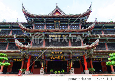 中國四川省成都文殊院的美景 132452101