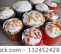 Decoration Traditional Orthodox Easter bread 132452428