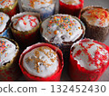 Close up Traditional Russian Orthodox Easter cakes 132452430