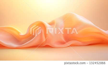 Soft Fabric Texture in Warm Peach Shades for Backgrounds and Abstract Designs 132452866