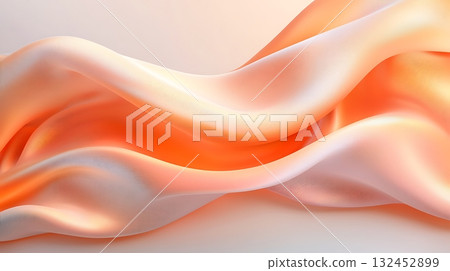 Soft and Flowing Satin Fabric in Gentle Shades of Peach and Cream for Elegant Design Soft and Flowing Satin Fabric in Gentle Shades of Peach and Cream for Elegant Design 132452899