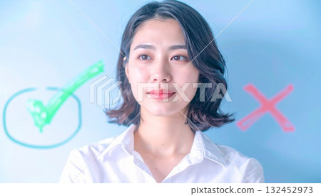 A young woman in an apron A young woman in an apron 132452973