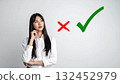 Portfolio of a young woman in a white shirt 132452979