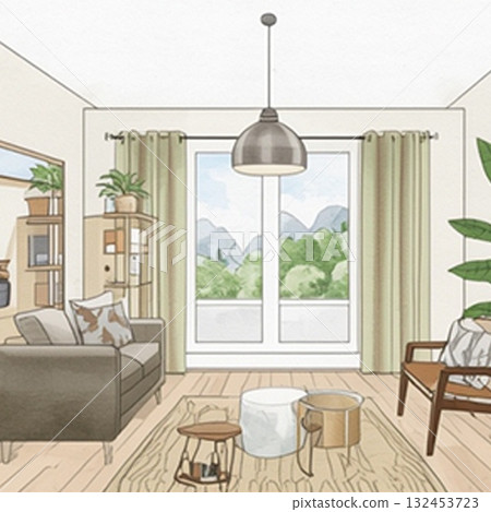 明亮的起居空間，配有沙發，可供休息 132453723