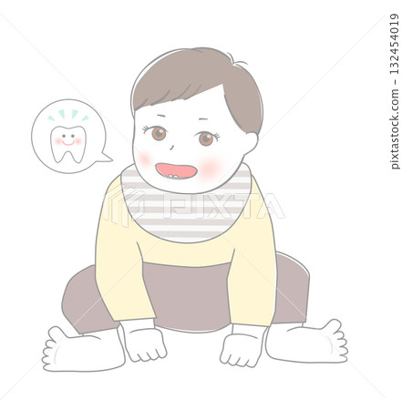 Teething baby 132454019