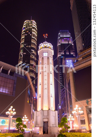The beautiful and shining night view of Chongqing, China The beautiful and shining night view of Chongqing, China 132454113