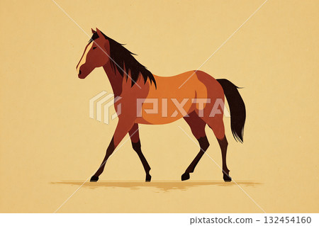 Simple horse illustration 132454160