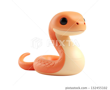 3D illustration of a snake 132455102