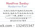 Handwritten font 132455347