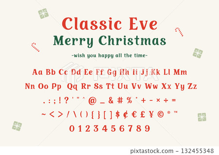 Christmas font 132455348