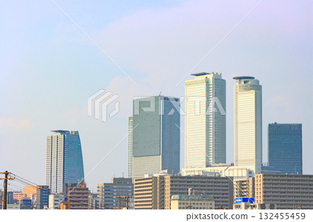 愛知縣名古屋市名古屋站前的摩天大樓景觀 132455459