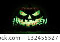 Neon Candy Explosion from Pumpkin on Black for Night Halloween Events 132455527