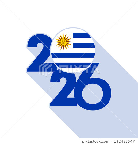 2026 Long Shadow Banner with Uruguay Flag Inside. 132455547