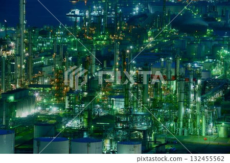 Yokkaichi Complex factory night view Yokkaichi Complex factory night view 132455562