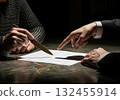 Coercion during contract signing with a knife on a legal document 132455914