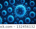 Viruses are microscopic entities that can cause various diseases, depicted here vibrant blue hue, showcasing their intricate structure 132456132