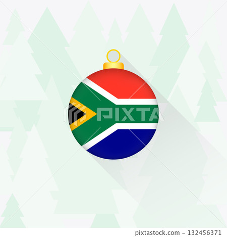South Africa National Flag Christmas Decoration. 132456371