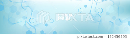 Health care or medical abstract background with hexagons, lines and dots. Scientific innovation banner template concept. Biology and pharmaceutical technology background. illustration. Health care or medical abstract background with hexagons, lines and dots. Scientific innovation banner template concept. Biology and pharmaceutical technology background. illustration. 132456393